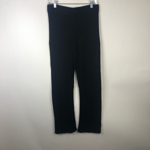 Banana Republic navy blue ribbed knit pants S - Picture 3 of 8